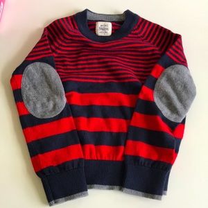 Mini Boden Red and Navy Striped Sweater